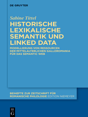 cover image of Historische lexikalische Semantik und Linked Data